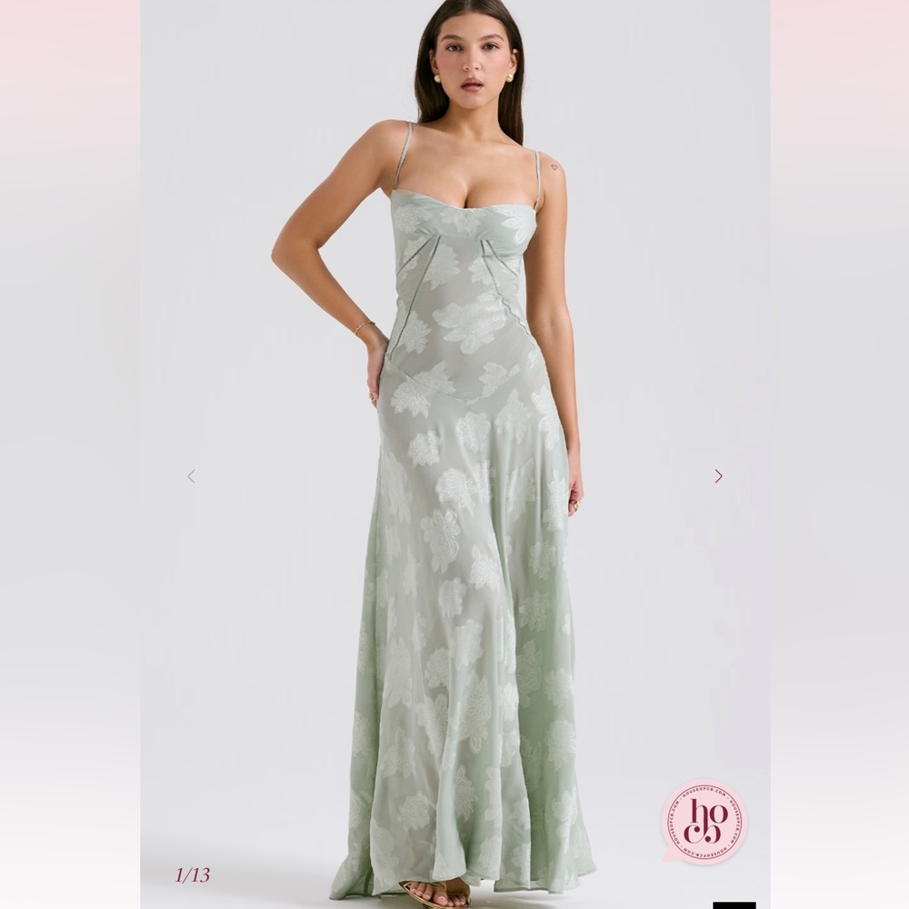 Elegant Lace-Up Floral Maxi Dress